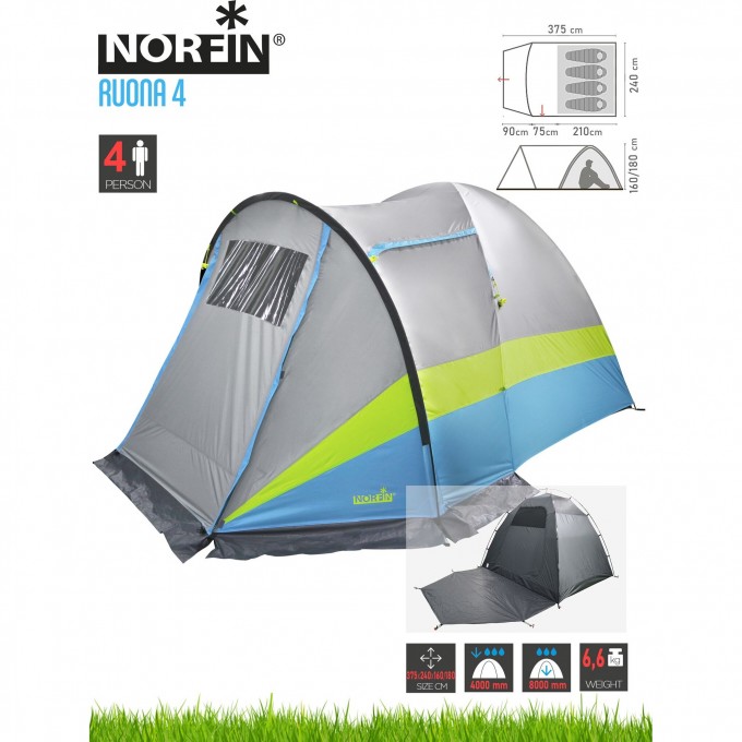 Палатка 4-х местная NORFIN RUONA 4 NFL NFL-10211