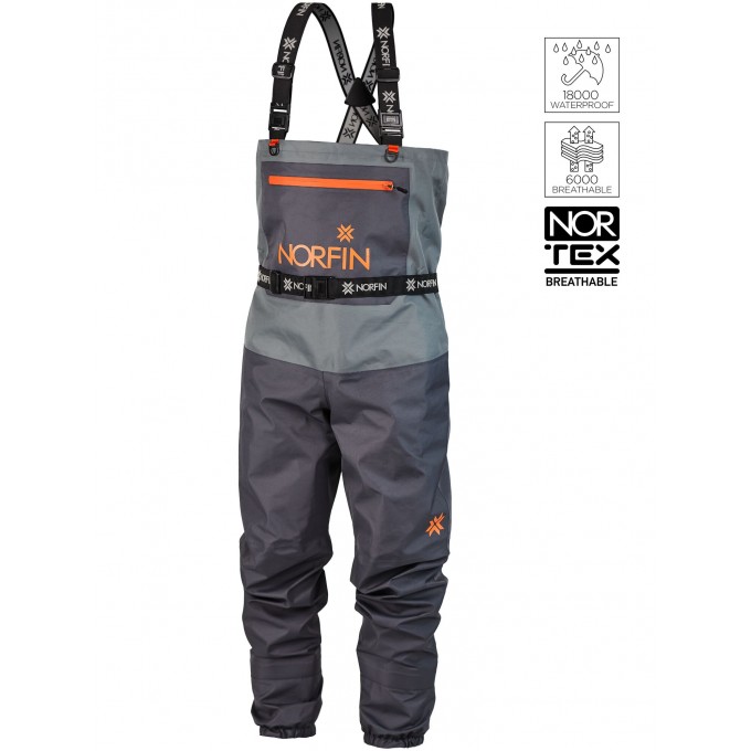 Полукомбинезон забродный NORFIN PILOT STOCKINGFOOT GRAY р.XL 83329-04XL