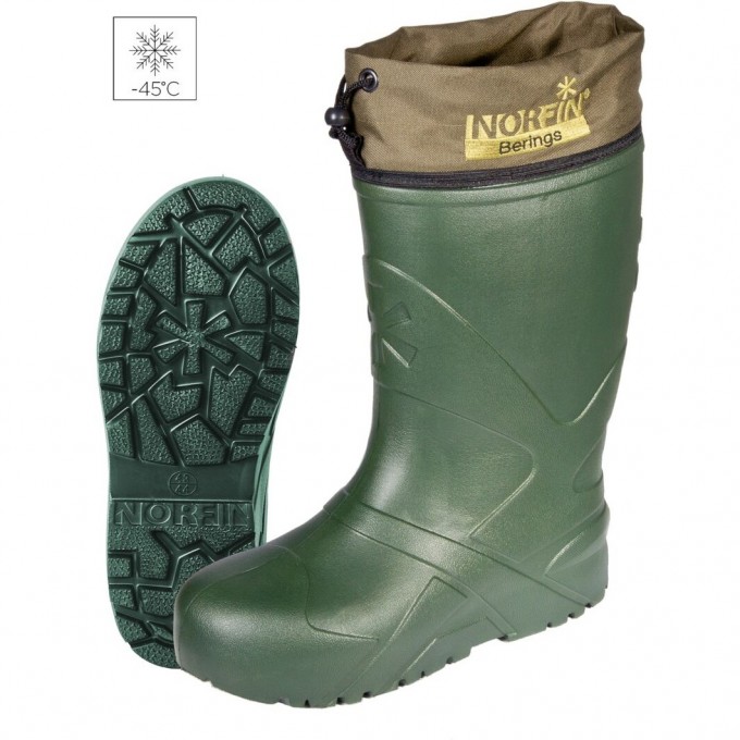 Сапоги зимние NORFIN BERINGS с манжетой, оливковый -45С EVA р.38-39 14861-3839