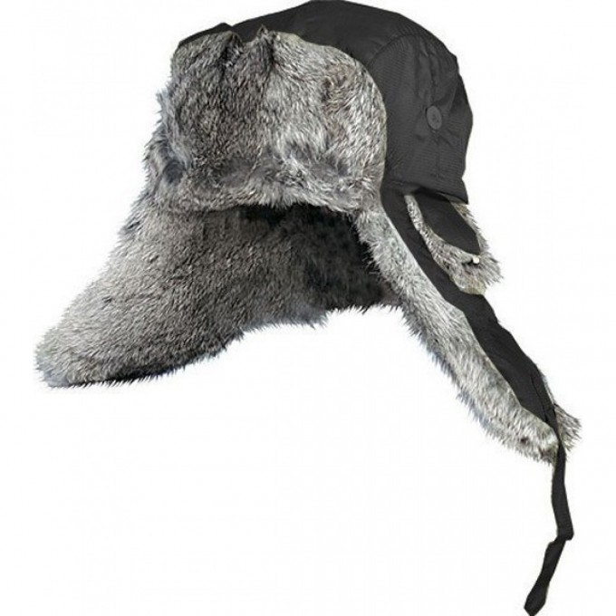 Шапка-ушанка NORFIN ARDENT черный меховой кролик р.L 302766-L